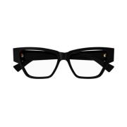 Cat-Eye Acetaat Brilmontuur met Iconische Stud Bottega Veneta , Black ...