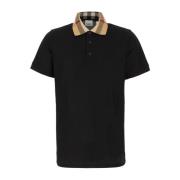 Klassieke Polo Shirt voor Mannen Burberry , Black , Heren