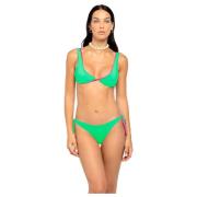 Kleurrijke Zijden Bikini Top en Slip 4Giveness , Green , Dames