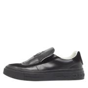 Pre-owned Leather sneakers Salvatore Ferragamo Pre-owned , Black , Her...