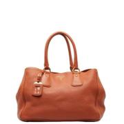 Pre-owned Leather totes Prada Vintage , Orange , Dames