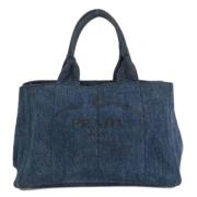 Pre-owned Denim totes Prada Vintage , Blue , Dames