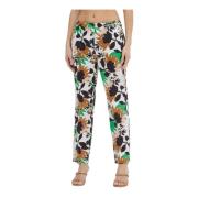 Jungle Print Katoenen Broek Giorgio Grati , Multicolor , Dames