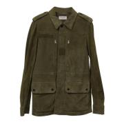 Pre-owned Suede outerwear Yves Saint Laurent Vintage , Green , Heren