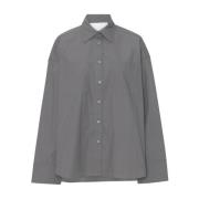 Oversized Cotton Shirt Remain Birger Christensen , Gray , Dames