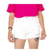Denim Bermuda Shorts Lente/Zomer Vrouwen Levi's , White , Dames