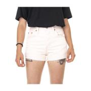 Denim Bermuda Shorts Lente Zomer Levi's , Pink , Dames