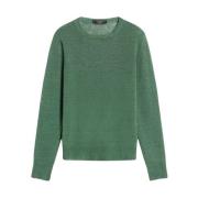 Lichte Linnen Gebreide Trui Max Mara Weekend , Green , Dames