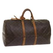 Pre-owned Canvas handbags Louis Vuitton Vintage , Brown , Dames