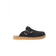 Zwarte Suede Trek Muiltjes Clarks , Black , Heren