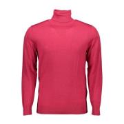 Roze Wol Turtleneck Sweater Logo Detail Gant , Pink , Heren