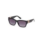 Zwarte zonnebril met verlooplens Guess , Black , Dames