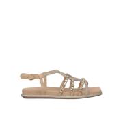 Gevlochten gesp sandaal Alma EN Pena , Beige , Dames