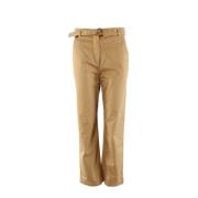 Beige Chino Broek met Riem Pinko , Beige , Dames