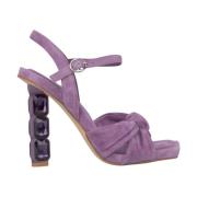 Kristal Knoop Hak Sandaal Alma EN Pena , Purple , Dames