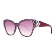 Paarse Spiegelende Cat Eye Zonnebril Swarovski , Purple , Dames