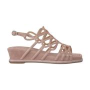 Glitter Plateau Sandaal Sleehak Alma EN Pena , Pink , Dames