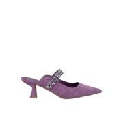 Puntige Neus Hak Schoen Gesp Sluiting Alma EN Pena , Purple , Dames