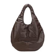 Gerimpelde Oversize Tote Tas LOW Classic , Brown , Dames