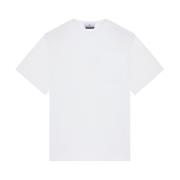 Korte Mouw T-shirt Stone Island , White , Heren