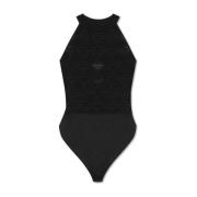 Body met geometrisch patroon Balmain , Black , Dames