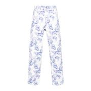 Blauwe Bloemen Hoge Taille Jeans Isabel Marant , Multicolor , Heren