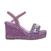 Rhinestone Strap Sleehak Sandaal Alma EN Pena , Purple , Dames