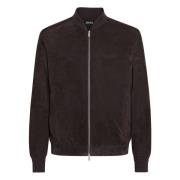 Bruine Bomberjack met Gebreide Randen Ermenegildo Zegna , Brown , Here...