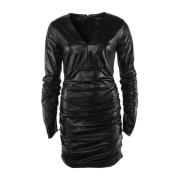 Zwarte Jurk 100% Polyester Vrouwen Pinko , Black , Dames