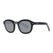 Klassieke ronde zonnebril met grijze lenzen Ermenegildo Zegna , Black ...