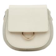 Italiaans Leer Kleine Crème Beige Crossbody Tas Er00115064 Estro , Bei...