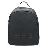 Zwarte Urban Leren Rugzak Estro , Black , Heren