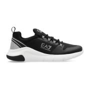 Sportschoenen met logo Emporio Armani EA7 , Black , Dames