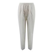 Katoenen Jogger Broek met Koord Briglia , Gray , Dames