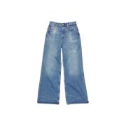 Blauwe Denim Losse Fit Jeans Acne Studios , Blue , Dames