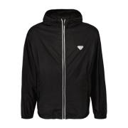 Gerecyclede Nylon Windjack Prada , Black , Heren