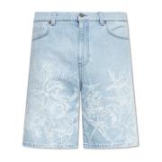 Denim shorts Versace , Blue , Heren