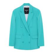 Illusion Green Blazer met Vier-Knopf-Silhouette Patrizia Pepe , Blue ,...