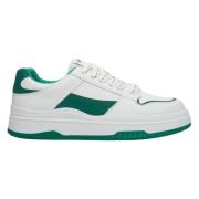 Witte & Groene Leren Sneakers Estro , Multicolor , Dames