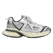 Zilver & Zwart Flexibele Platform Sneakers Estro , Gray , Dames