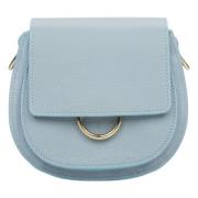 Blauwe Leren Crossbody Tas Estro , Blue , Dames