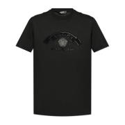 T-shirt met logo Versace , Black , Heren