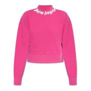 Hoge Hals Sweatshirt Palm Angels , Pink , Dames