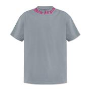 T-shirt met logo Palm Angels , Gray , Heren