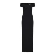 Zwarte Ines Maxi Jurk Solace London , Black , Dames