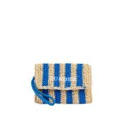 Stro Clutch met Schrift Sundek , Multicolor , Dames