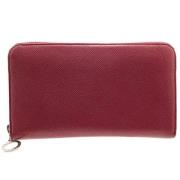 Pre-owned Leather wallets Bvlgari Vintage , Red , Dames