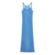 Jurk Mouwloze viscosemix mesh jurk Patrizia Pepe , Blue , Dames