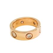 Pre-owned Fabric rings Cartier Vintage , Yellow , Dames