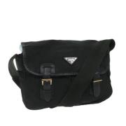 Pre-owned Nylon shoulder-bags Prada Vintage , Black , Dames